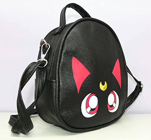 Kerr's Choice Girl Women Cute Black Kitty Bag Animie Moon Purse Luna Cat Bag Black Cat Backpack