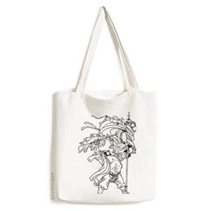 masterpiece romance kingdoms drawing tote canvas bag shopping satchel casual handbag