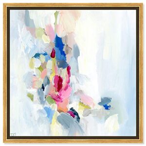 the oliver gal artist co. abstract wall art canvas prints ‘mi alegria’ paint home décor, 30×30, gold frame