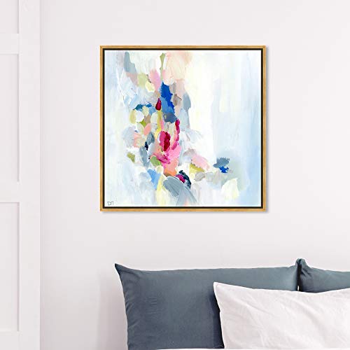 The Oliver Gal Artist Co. Abstract Wall Art Canvas Prints 'Mi Alegria' Paint Home Décor, 30x30, Gold Frame