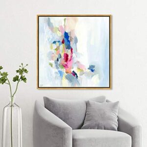 The Oliver Gal Artist Co. Abstract Wall Art Canvas Prints 'Mi Alegria' Paint Home Décor, 30x30, Gold Frame