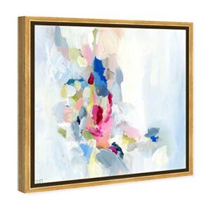 The Oliver Gal Artist Co. Abstract Wall Art Canvas Prints 'Mi Alegria' Paint Home Décor, 30x30, Gold Frame