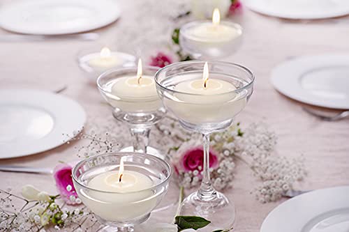 BOLSIUS Unscented Floating Candles - Pure Rich Creamy 3" Ivory, Set Of 12 - European Quality - Imbue Breathtaking Ambiance for Romantic Wedding Centerpieces, Decorations, Events, Pool, Holiday Parties