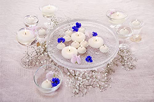 BOLSIUS Unscented Floating Candles - Pure Rich Creamy 3" Ivory, Set Of 12 - European Quality - Imbue Breathtaking Ambiance for Romantic Wedding Centerpieces, Decorations, Events, Pool, Holiday Parties