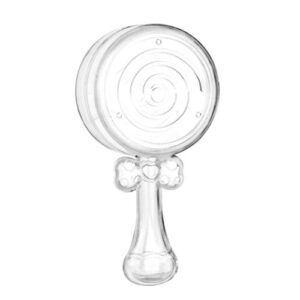 hammont baby rattle shaped acrylic candy boxes – 12 pack – 4.01″x1.88″x1.07″ – perfect for weddings, birthdays, party favors and gifts | designer cute clear lucite plastic treat containers