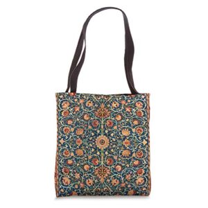 retro vintage bohemian carpet floral boho ornament pattern tote bag