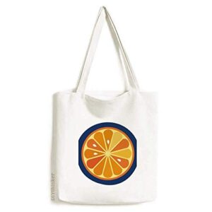 o alphabet orange fruit cute pattern tote canvas bag shopping satchel casual handbag