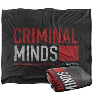 criminal minds logo officially licensed silky touch super soft throw blanket 50″ x 60″