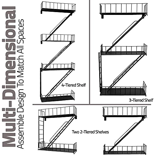 Beyond Basic Fire Escape Shelf - Versatile New York Inspired Hanging Wall Shelves Make a Great Action Figure Shelf or Planter Shelf - Prepare to Receive Compliments for This Modern Floating Wall Shelf