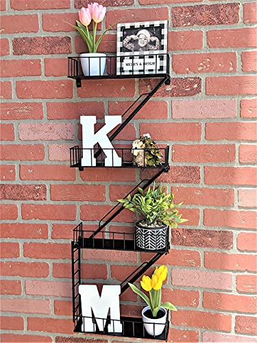 Beyond Basic Fire Escape Shelf - Versatile New York Inspired Hanging Wall Shelves Make a Great Action Figure Shelf or Planter Shelf - Prepare to Receive Compliments for This Modern Floating Wall Shelf