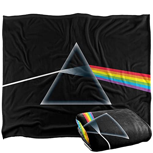 Pink Floyd Dark Side of The Moon Officially Licensed Silky Touch Super Soft Throw Blanket 50" x 60"