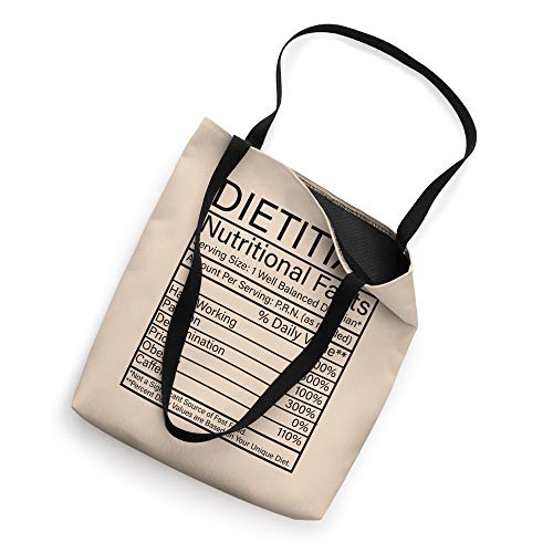 Dietitian Nutritional Facts Funny Sayings Quotes Humor Gift Tote Bag