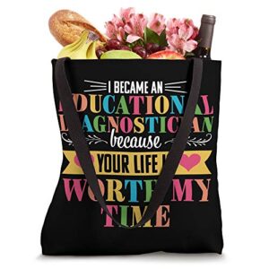 Educational Diagnostician Cute Quote Appreciation Gift Tote Bag