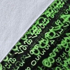 Matrix Code Programmers Blanket Warm Soft Fleece Throw Plush Sofa Couch Warm Bedding Home Decor Gift Idea (30x40)