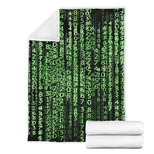 Matrix Code Programmers Blanket Warm Soft Fleece Throw Plush Sofa Couch Warm Bedding Home Decor Gift Idea (30x40)