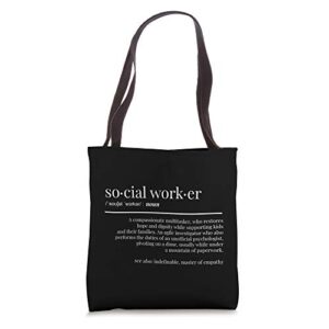 funny social work gifts for social worker tote bag