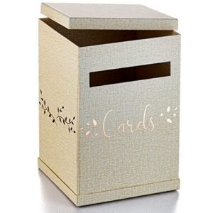 hayley cherie – rustic gift card box with copper foil design (rustic)
