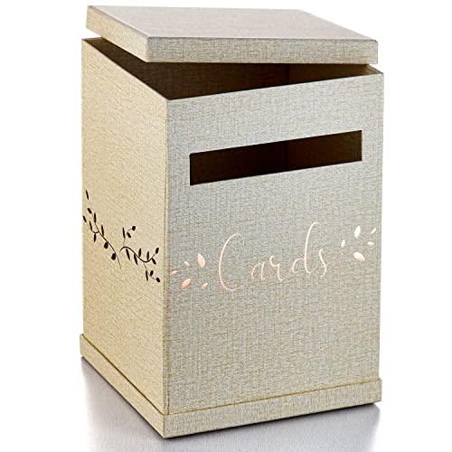 Hayley Cherie - Rustic Gift Card Box with Copper Foil Design (Rustic)