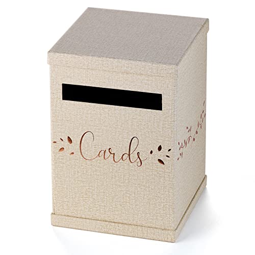 Hayley Cherie - Rustic Gift Card Box with Copper Foil Design (Rustic)