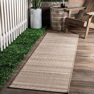 nuLOOM Erlinda Tribal Indoor/Outdoor Area Rug, 3' x 5', Beige