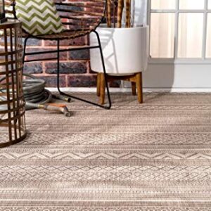 nuLOOM Erlinda Tribal Indoor/Outdoor Area Rug, 3' x 5', Beige