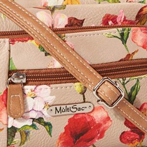 MultiSac womens Multisac Mini Dynamic Crossbody Bag Cross Body, Butterfly Floral, One Size US