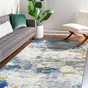 luxe weavers victoria multi 5×7 abstract area rug, modern watercolor, stain resistant indoor rugs
