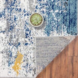 LUXE WEAVERS Victoria Multi 5x7 Abstract Area Rug, Modern Watercolor, Stain Resistant Indoor Rugs