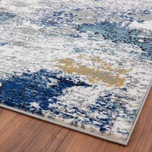 LUXE WEAVERS Victoria Multi 5x7 Abstract Area Rug, Modern Watercolor, Stain Resistant Indoor Rugs