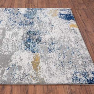 LUXE WEAVERS Victoria Multi 5x7 Abstract Area Rug, Modern Watercolor, Stain Resistant Indoor Rugs