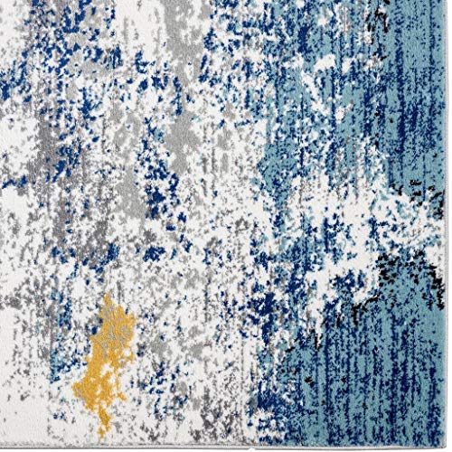 LUXE WEAVERS Victoria Multi 5x7 Abstract Area Rug, Modern Watercolor, Stain Resistant Indoor Rugs