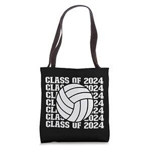 volleyball player class of 2024 volleyball tote bag