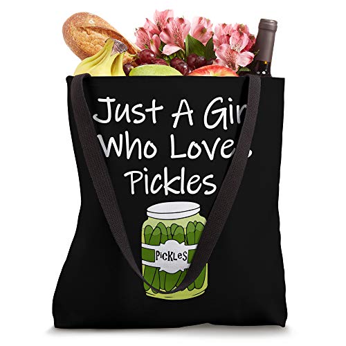 Just A Girl Who Loves Pickles, Funny Pickle Tote Bag