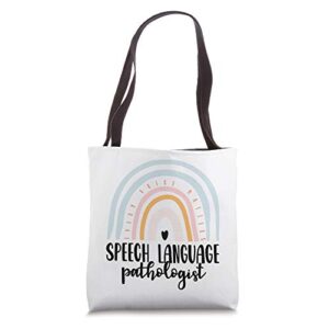speech language pathologist speech therapy slp gift boho tote bag