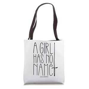 game of thrones a girl has no name tote bag