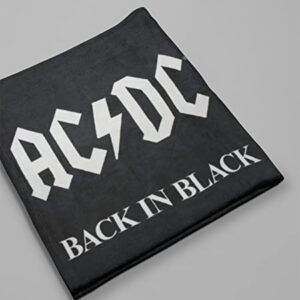 AC/DC Blanket Back in Black Super Soft and Cuddly Fleece Plush Throw Blanket