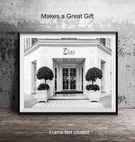 Glam Wall Decor Photo of Christian Dior Store - High Fashion Design Wall Art Picture - Designer Wall Decor - Glamour Wall Art Gift for Women - Designer Fashion Luxury Couture Home Decoration Poster