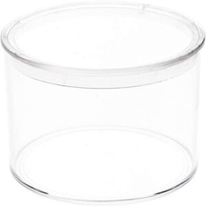 pioneer plastics 002c clear extra small round plastic container, 2″ w x 1.4375″ h, pack of 4