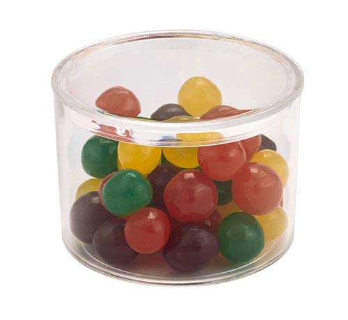 Pioneer Plastics 002C Clear Extra Small Round Plastic Container, 2" W x 1.4375" H, Pack of 4