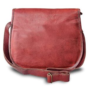 leather crossbody satchel bag vintage purses handmade rustic bag for women