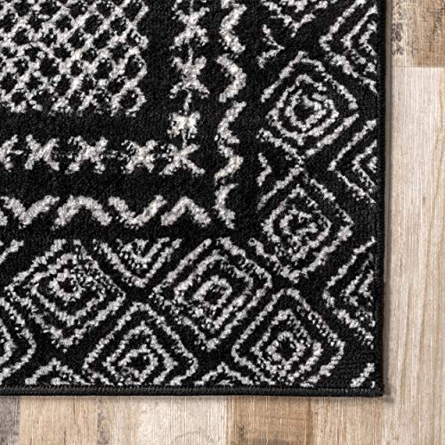 nuLOOM Arabella Contemporary Bordered Area Rug, 8' x 10', Black