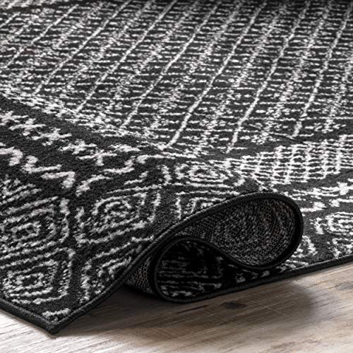 nuLOOM Arabella Contemporary Bordered Area Rug, 8' x 10', Black