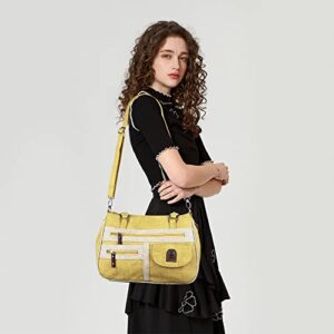 Women Multi pocket Tote Purse Bags, Crossbody Shoulder Handbags for Women, Medium Size Ladies Hobo Satchel Bags…