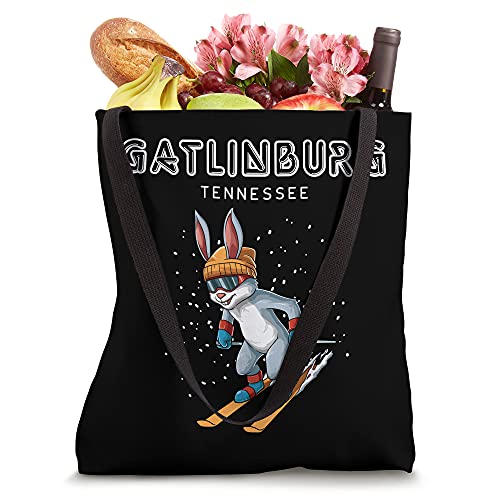 Gatlinburg Tennessee - Funny Ski Rabbit Tote Bag