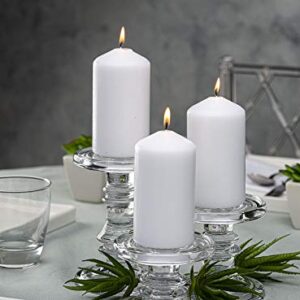 Bolsius White Pillar Candles – 2x6 Unscented Candle Set of 20 – Dripless, Smokeless, and Clean Burning Household Dinner Candles – Perfect for Weddings, Parties, Dinners – 20 Decorative Candles