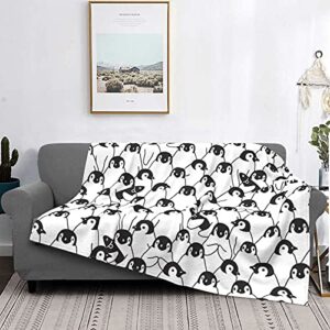 funny penguin flannel reversible throw blanket fuzzy and soft fleece bed blanket 50 40/60 50/80 60 inches