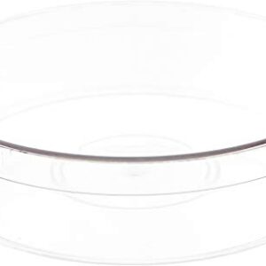 Pioneer Plastics 175C Clear Round Plastic Container, 6" W x 1.5" H, Pack of 4