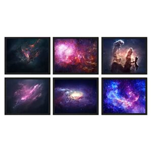 insire space posters galaxy galaxy wall art galaxy posters for wall – set of 6 (8×10) galaxy posters space wall art – astronaut wall decor astronomy pictures – planet posters for wall unframed