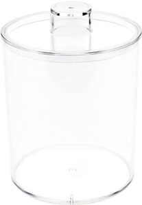 pioneer plastics 277c clear round plastic container with lid, 4.0625″ w x 4.75″ h, pack of 4