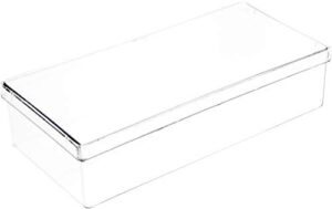 pioneer plastics 082c clear rectangular plastic container, 6.75″ w x 3.1875″ d x 1.625″ h